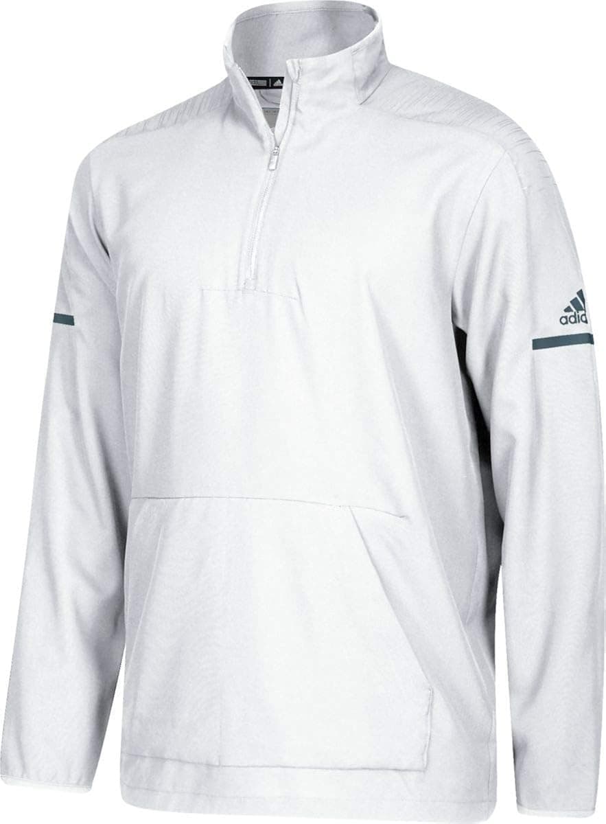adidas Team Iconic Long Sleeve Quarter-Zip Top - Men's Multi-Sport M White/Onix