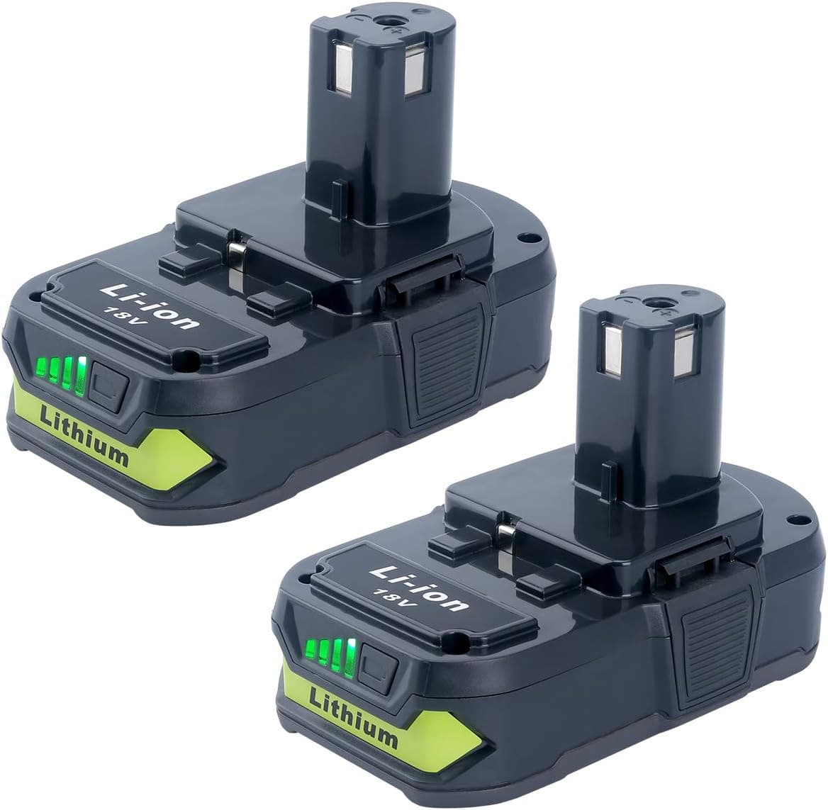 Epowon 2Packs 2500mAh Replacement P102 Lithium Battery for Ryobi One+ Plus P103 P104 P105 P107 Cordless Drill Power Tools
