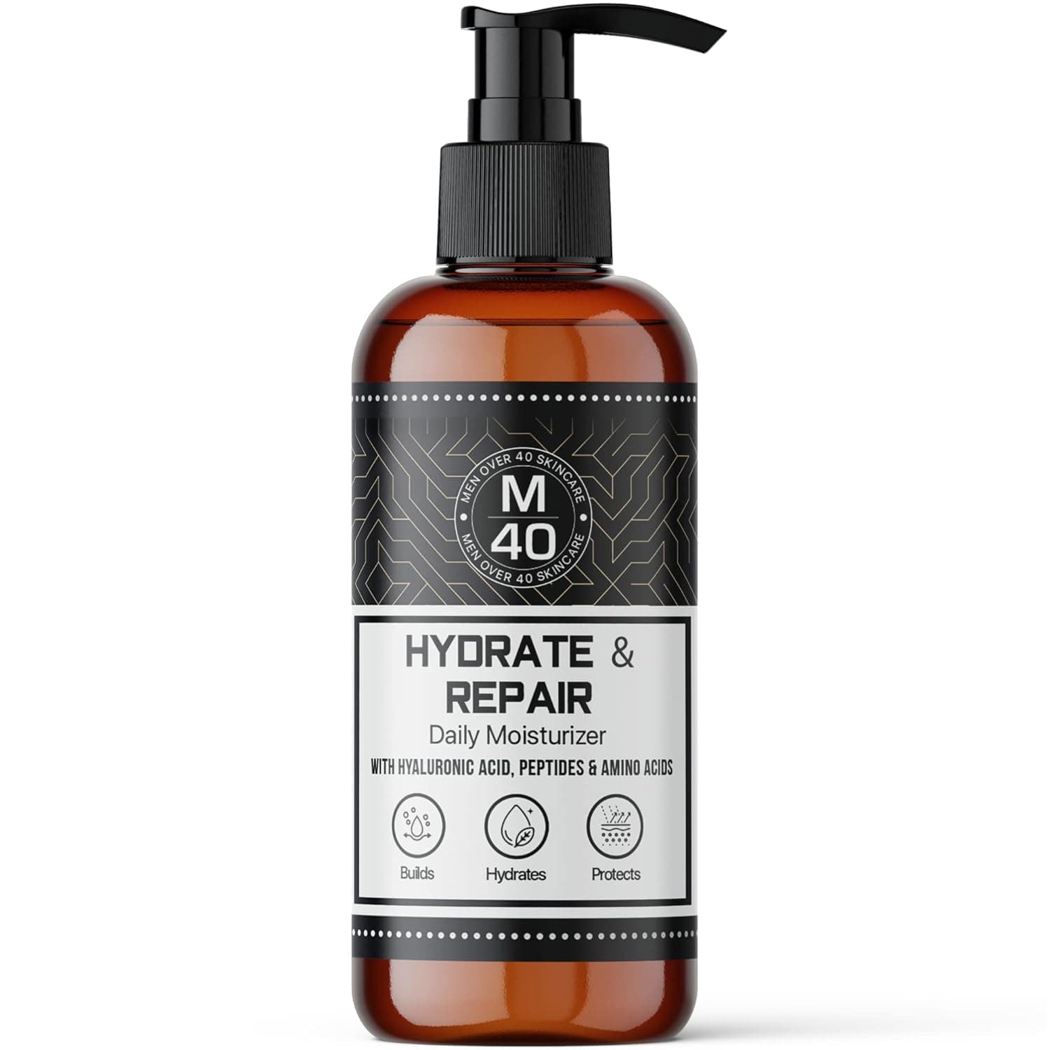 MEN OVER 40 SKINCARE Hydrate and Repair Daily Moisturizer (4 oz.): Hydrates, Repairs, and Protects Aging Skin - Tightens, Firms, and Smooths Fine Lines and Wrinkles