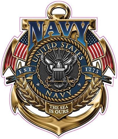 Nostalgia Decals United States Navy The Sea is Ours Version 2 Small Decal which is 3" in Size from The United States.