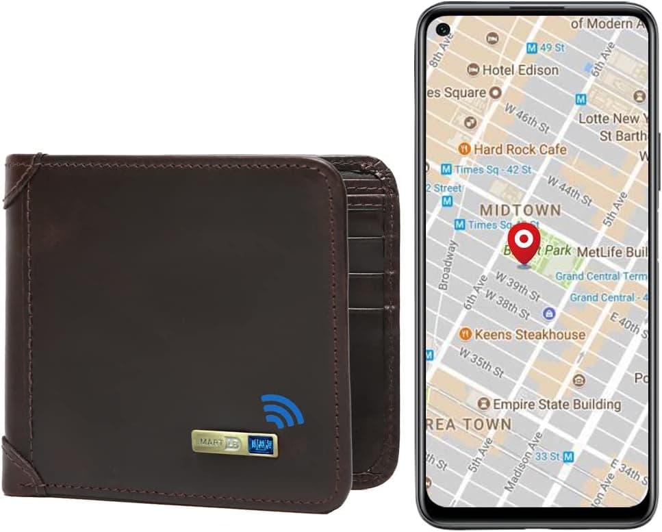 Anti-Lost Mens Bluetooth Wallet Trackable Wallet for Men Minimalist Slim Thin Tracker & Finder Credit Card Gift Box