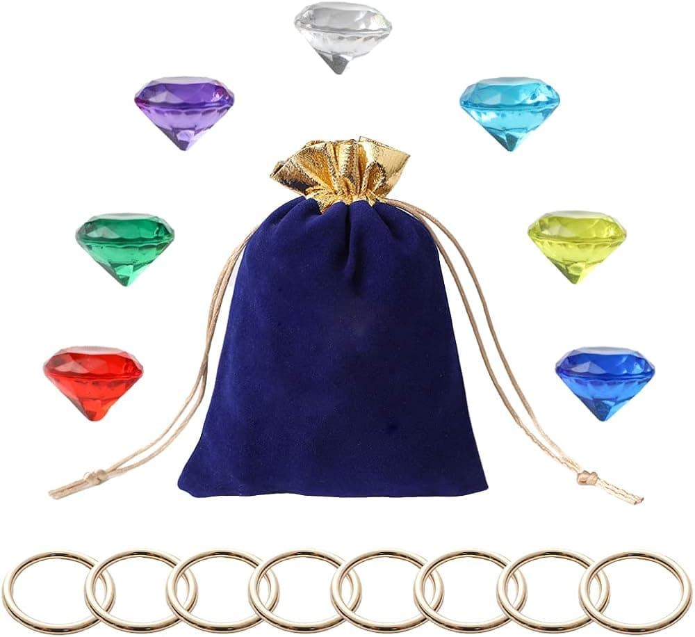 Blue Hedgehog Bag Include Acrylic Diamond Gems Gold Power Rings Birthday Party Favor Supplies Party Decoration For Kids Party.