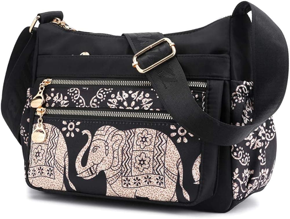 Collsants Small Nylon Crossbody Bag Everyday Purse for Women Travel Shoulder Bag Multi Pocket