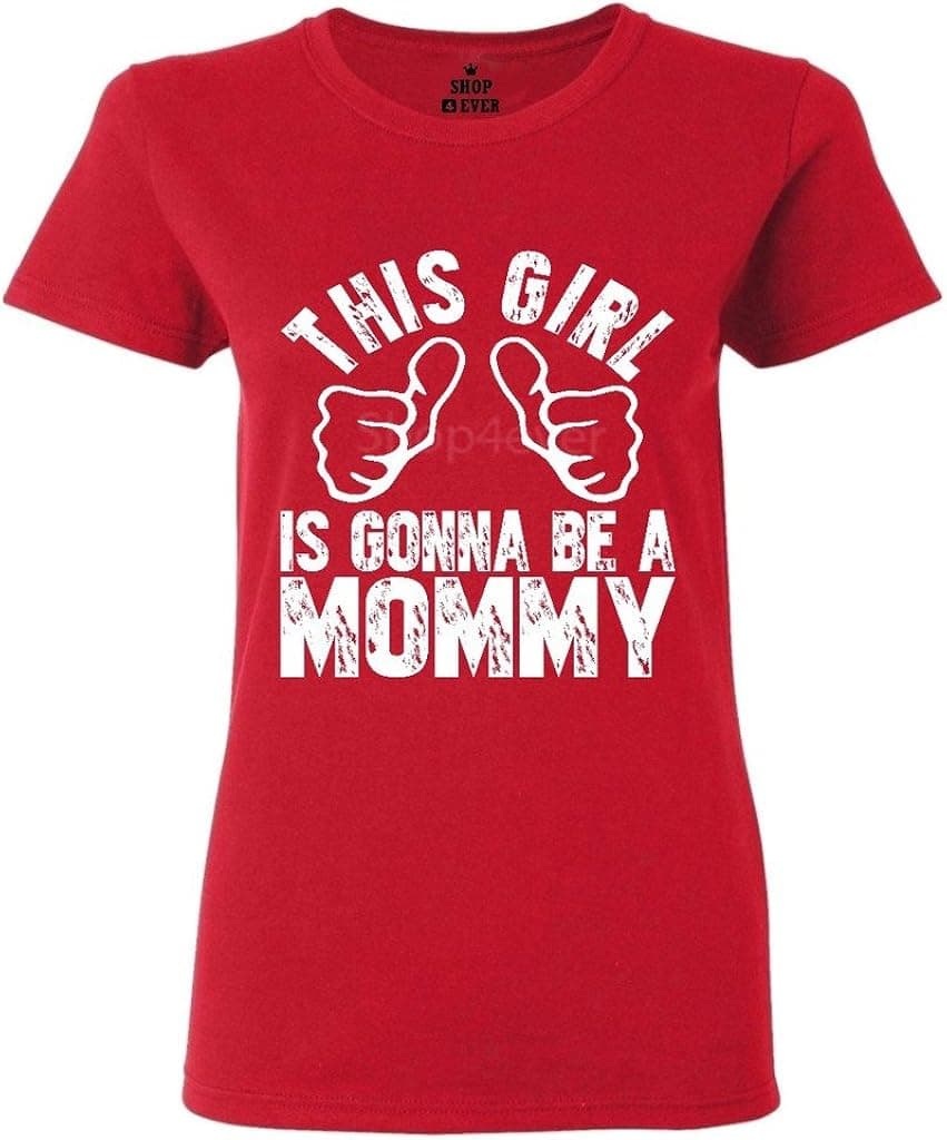 This Girl is gonna be a MOMMY Women T Shirt Funny Shirts Medium Red