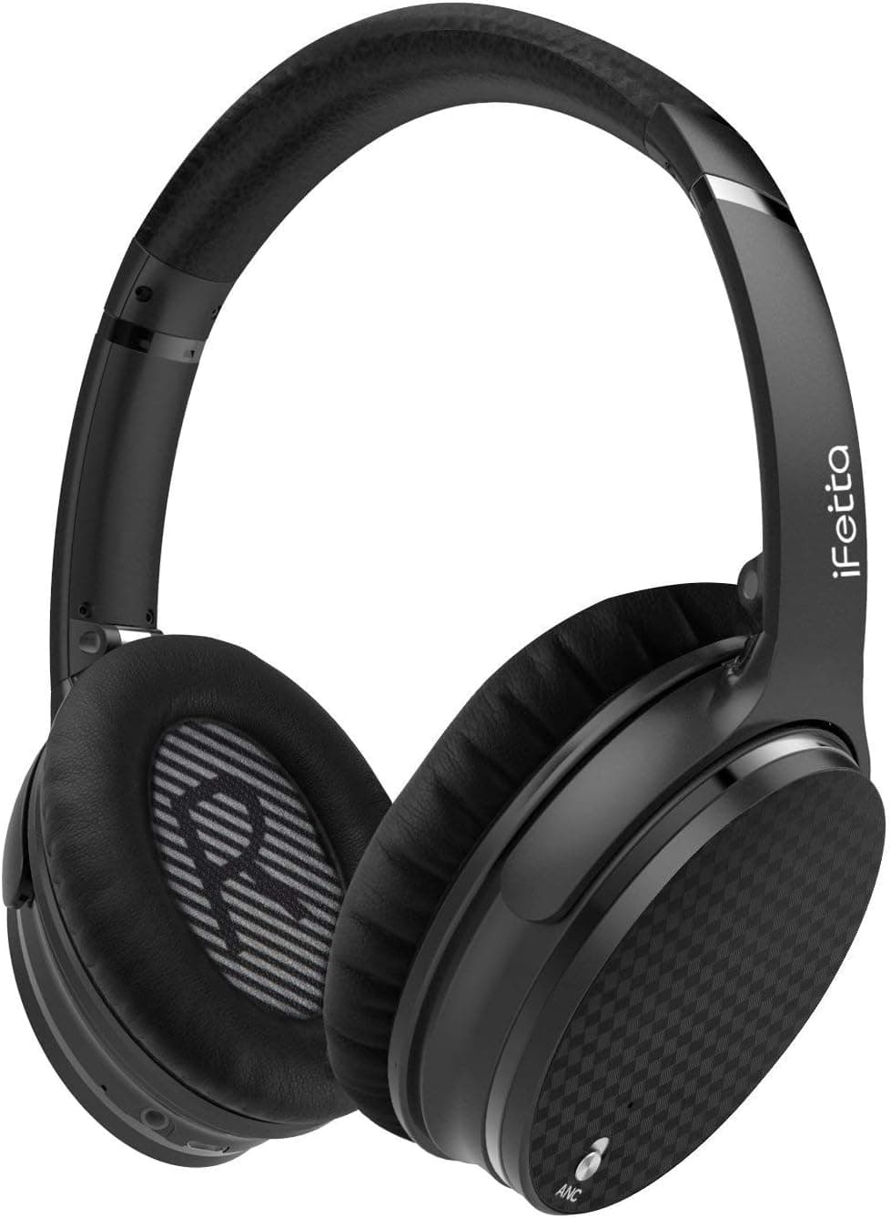 Active Noise Cancelling Headphones, Ifecco Stereo Bluetooth Headphones with Mic HiFi Over-Ear Headsets Support Volume Control 3.5mm Jack and Bluetooth Devices (Upgrade ANC)