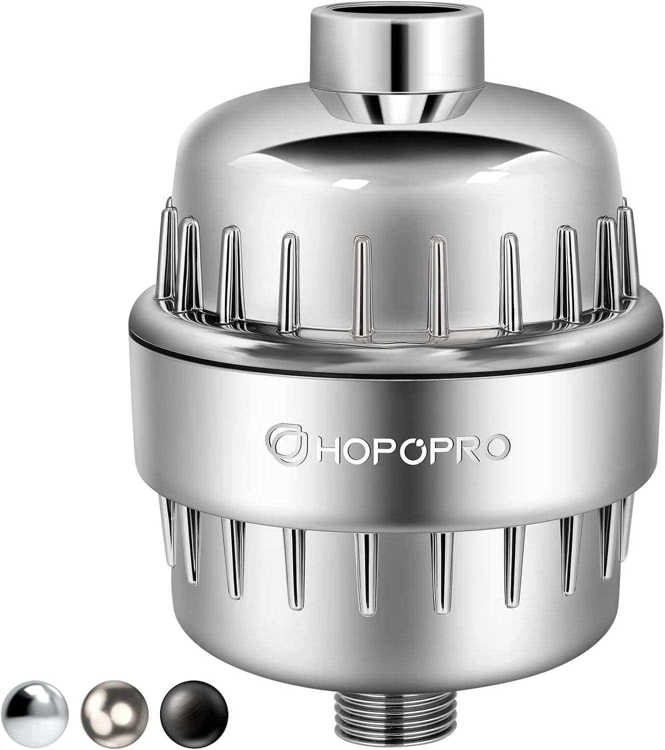 HOPOPRO NBC News Recommended Brand 18 Stages Shower Filter, High Output Universal Shower Head Filter Hard Water Filter Water Softener Showerhead Filter Remove Chlorine Fluoride Heavy Metals