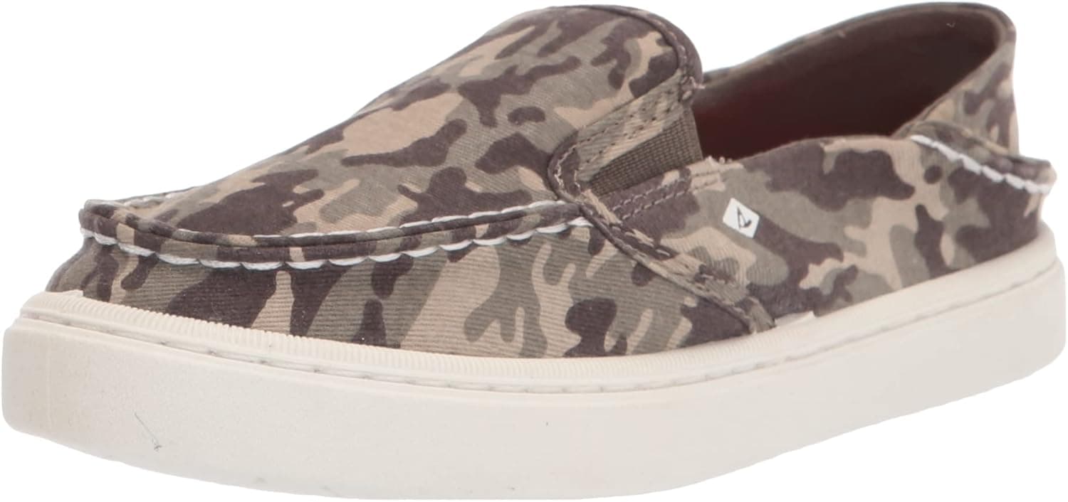 Sperry Salty Washable Moccasin, CAMO, 2 US Unisex Big Kid