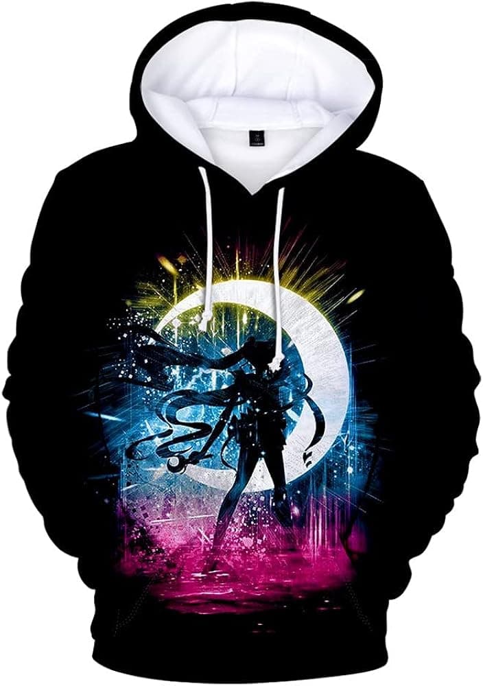 Firovps Anime Hoodie Sailor Girl Women Unisex Sweatshirt Manga Pullover Hooded Long Sleeve