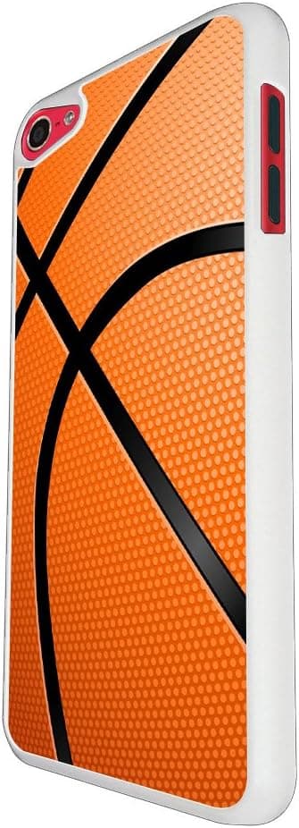 002824 - Sports Ball American Basketball Design For Apple ipod Touch 6 Fashion Trend CASE Back COVER Plastic&Thin Metal - White