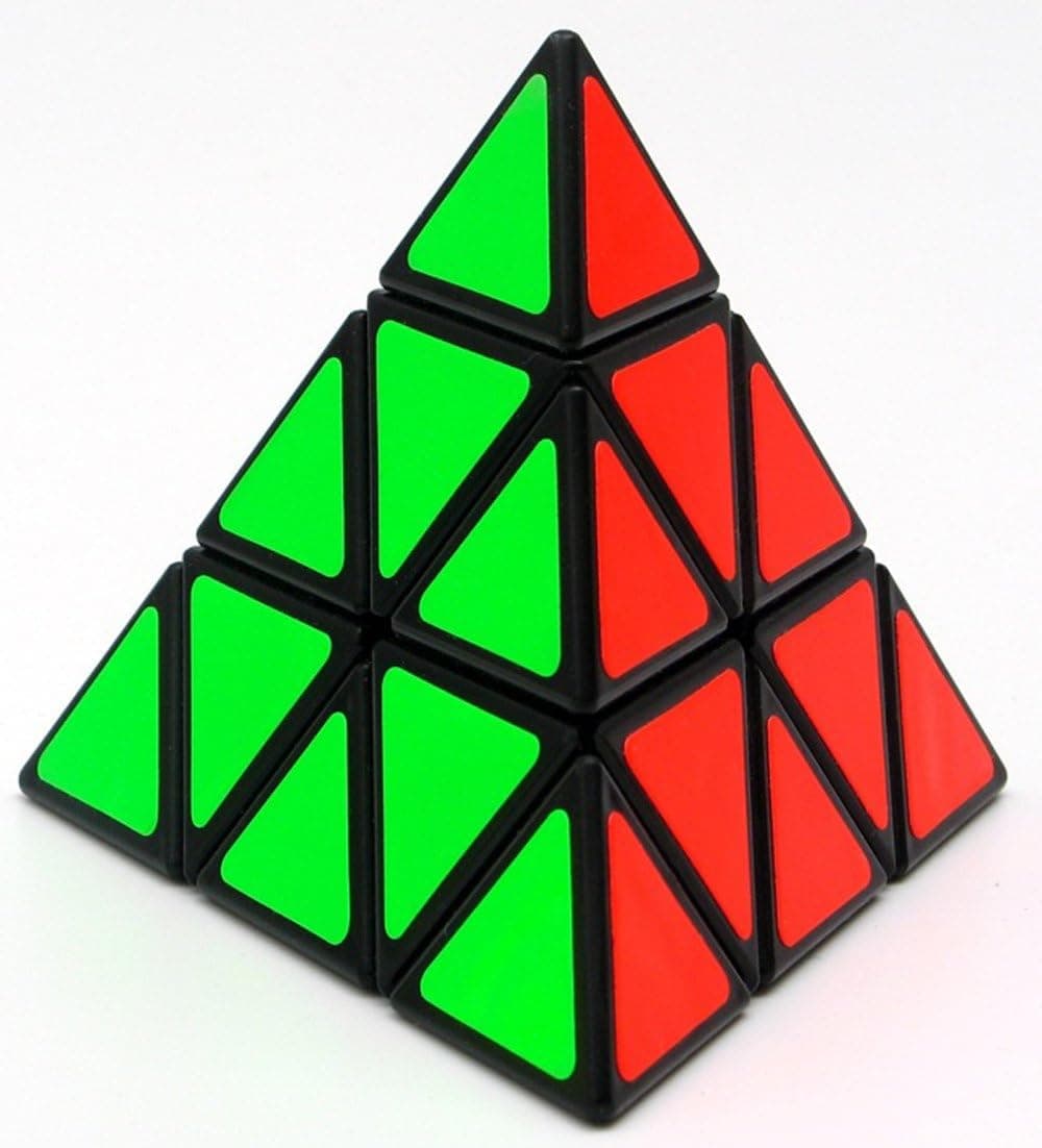 TANCH YJ Pyramid Speed Cube 3X3 Triangle Magic Cube Puzzle Toy Black