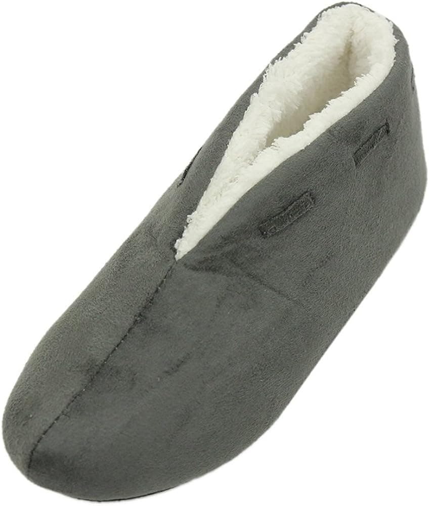 Home Slipper Men's Plush Warm Indoor House Ankle Bootie Boot Slippers Shoes