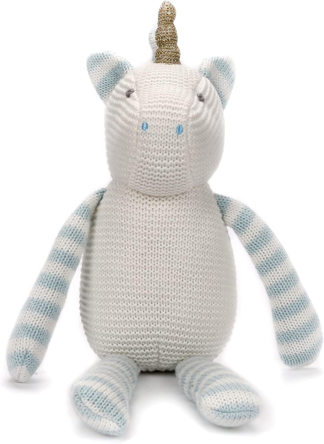 FLUFFYFUN Plush Baby Unicorn Stuffed Animal (Blue)