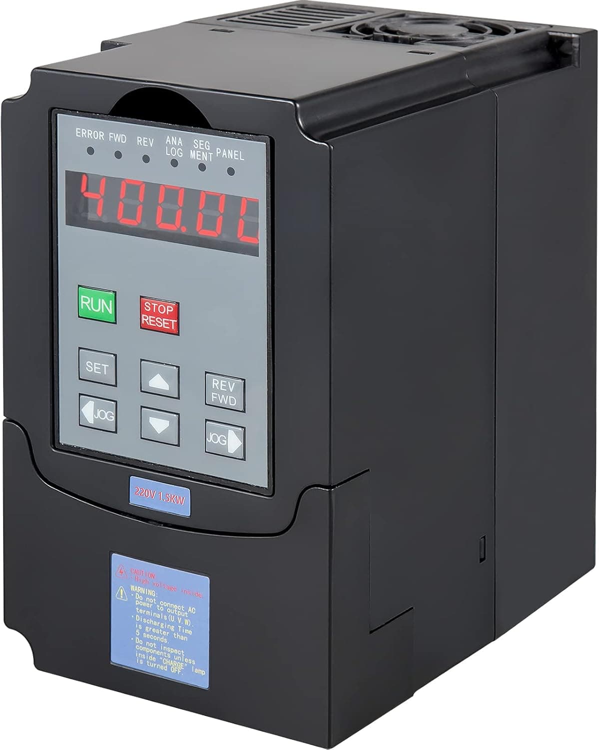 VEVOR VFD 1.5KW,Variable Frequency Drive 14A,CNC VFD Motor Drive Inverter Converter 110V,for Spindle Motor Speed Control (1 Phase Input,3 Phase Output)