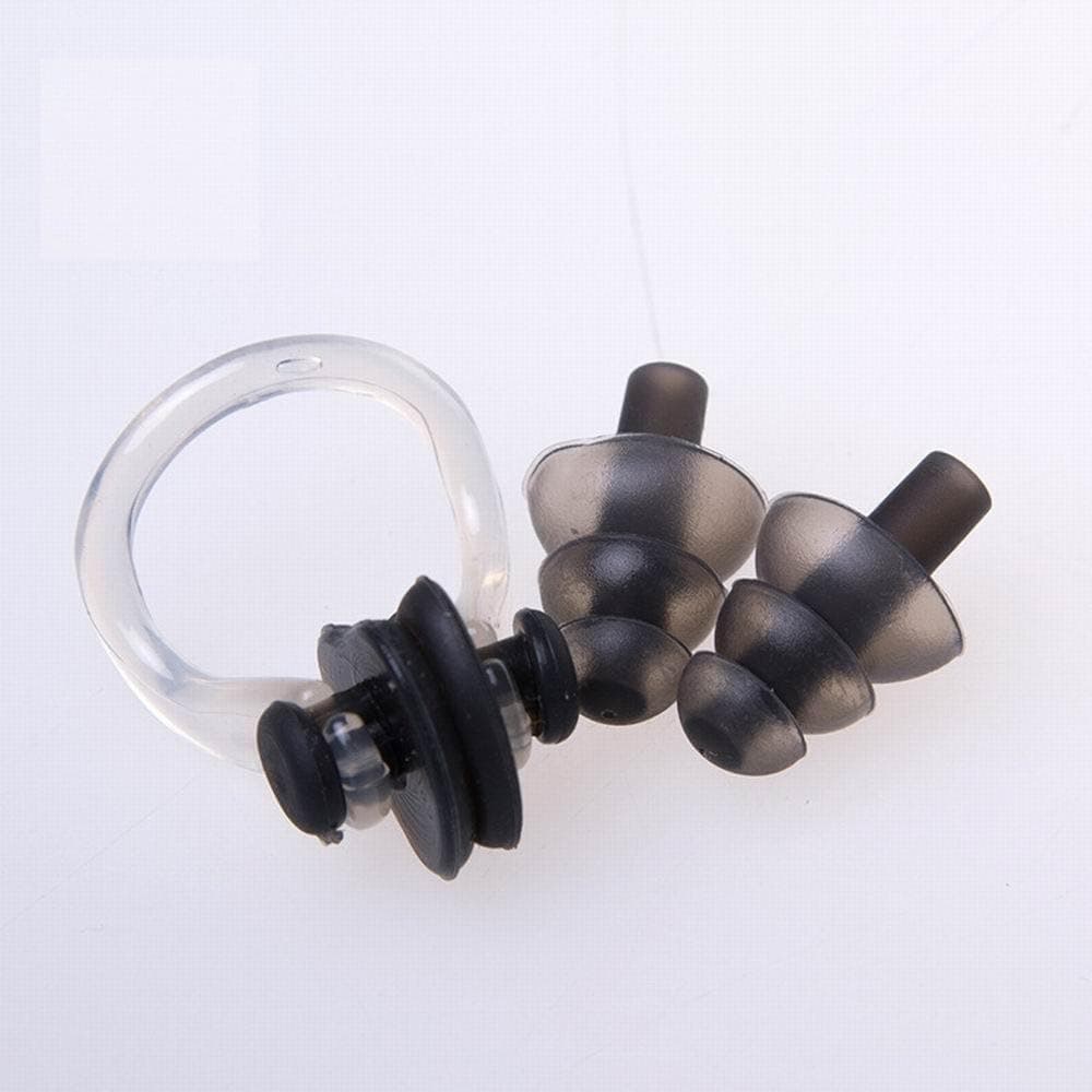 MLOVESIE 2 Sets Summer Water Swimming Ear Plugs & Free Nose Clip Set for Children & Youth Adults Great Protector for Swimmer