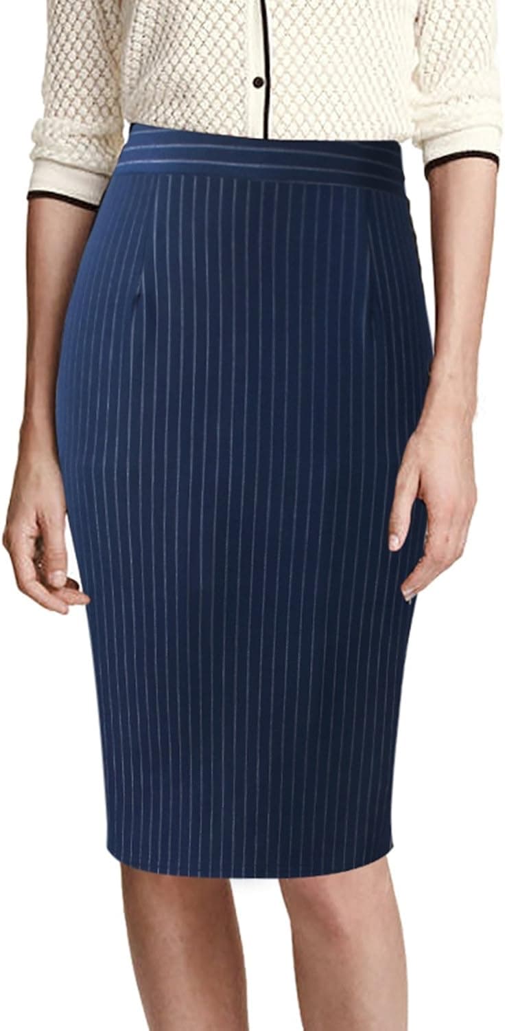 VFSHOW Womens Elegant High Waist Wear to Work Business Office Pencil Skirt