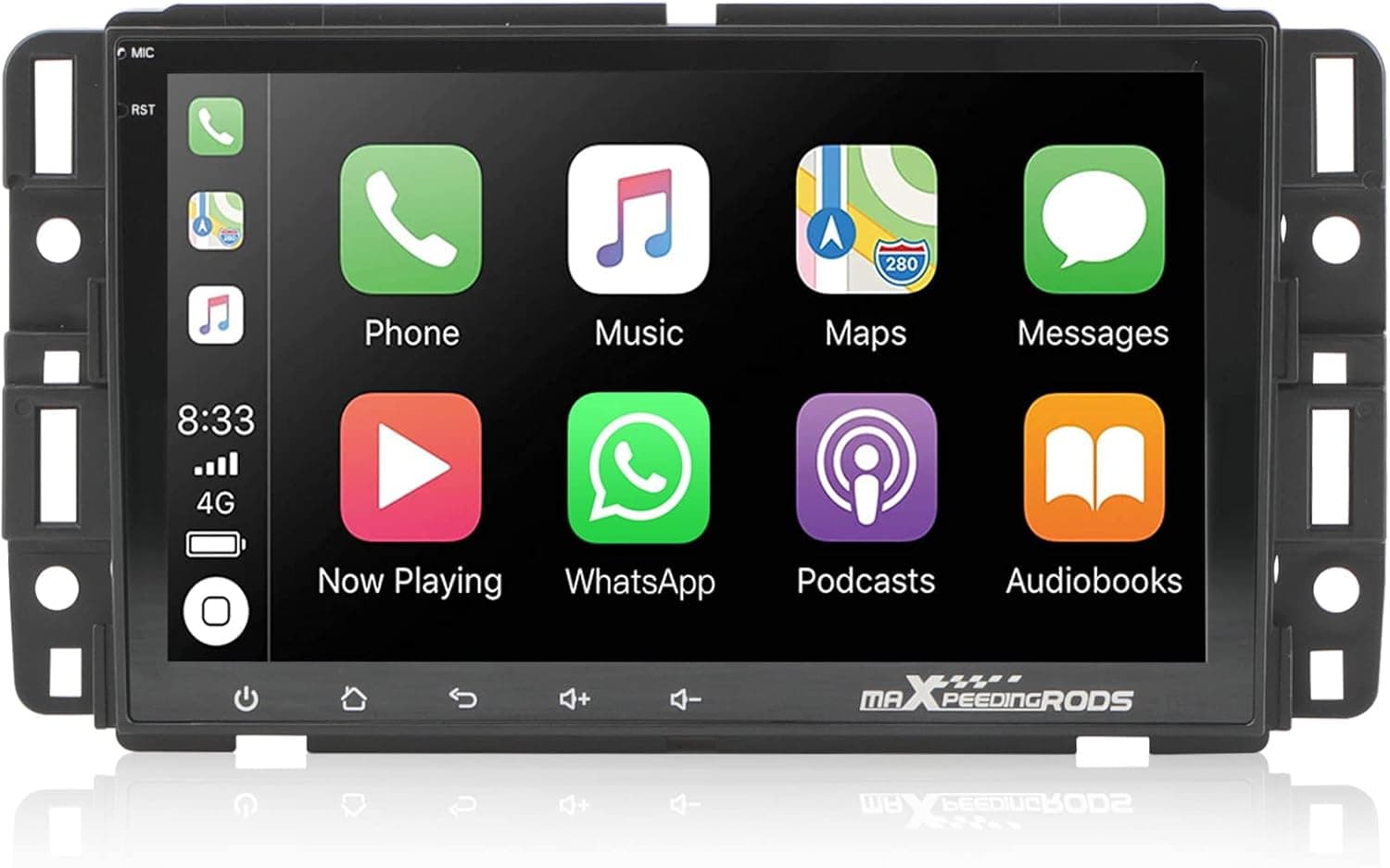 maXpeedingrods Car Stereo for GMC Sierra Yukon Chevrolet Buick Chevy Silverado with Wireless Apple CarPlay & Android Auto, 8 Inch HD Touch Screen in-Dash GPS Navigation, Bluetooth, WiFi, SWC, 2G+32G