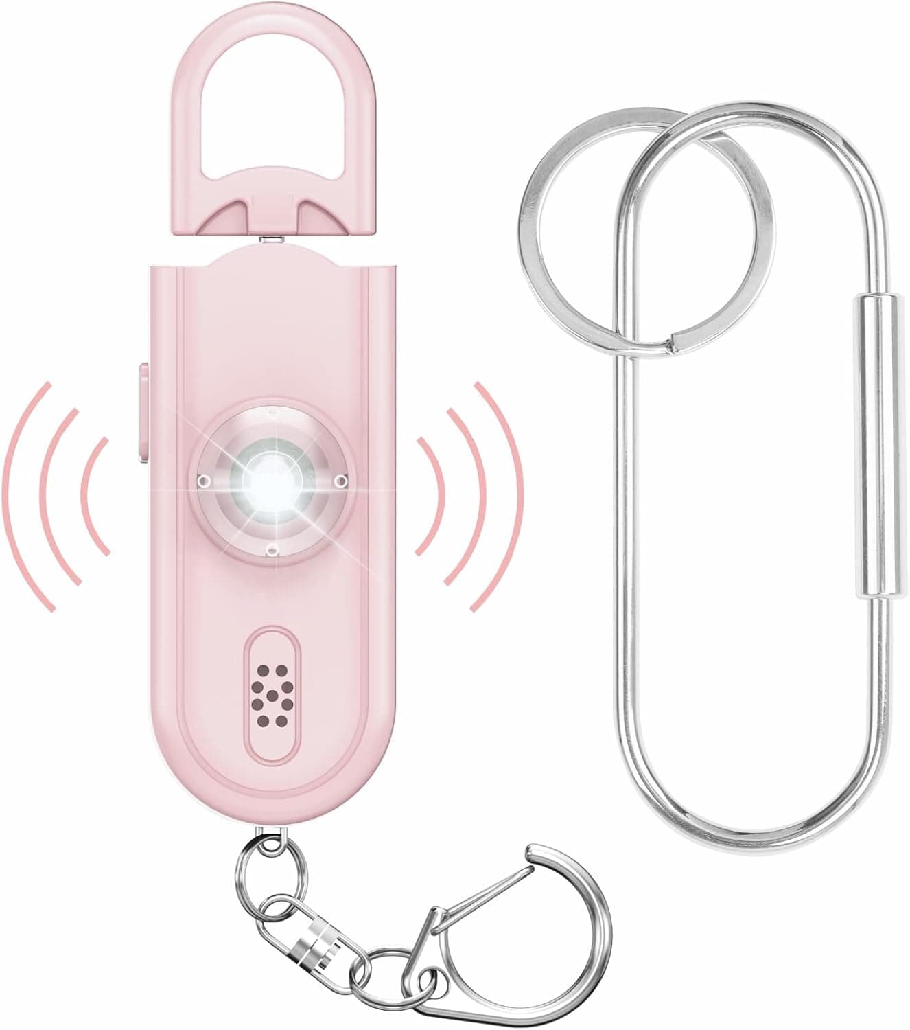 Safe Sound Personal Alarm - Loudest 130dB Siren with Strobe SOS LED Light Personal Security Alarm Keychain, Personal Sound Safety Siren for Women, Men, Children, Elderly