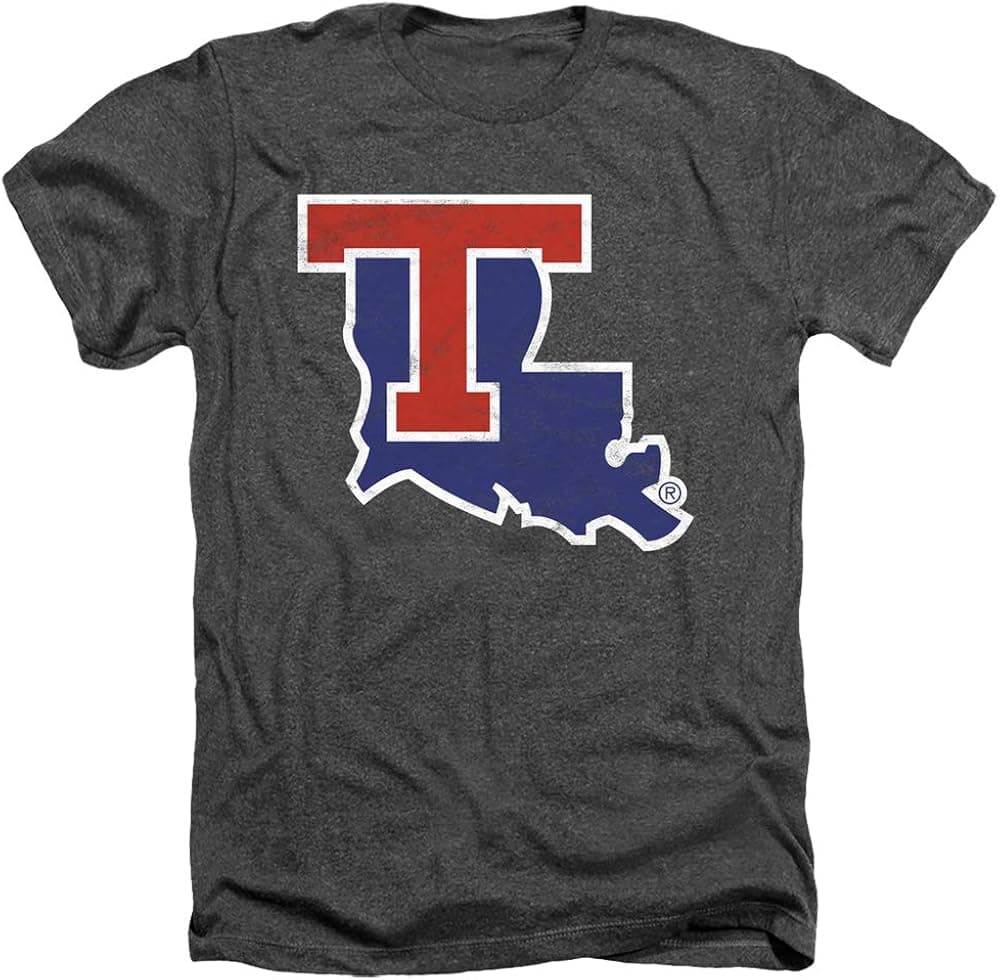 Louisiana Tech University Official Distressed Primary Unisex Adult T Shirt