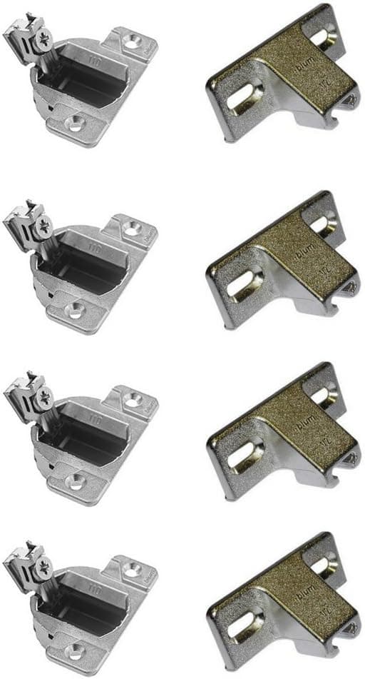 Compact 33 Hinges, Face Frame, 1/2 " OL , with face plate - 2 Pairs (4 pcs) with screws