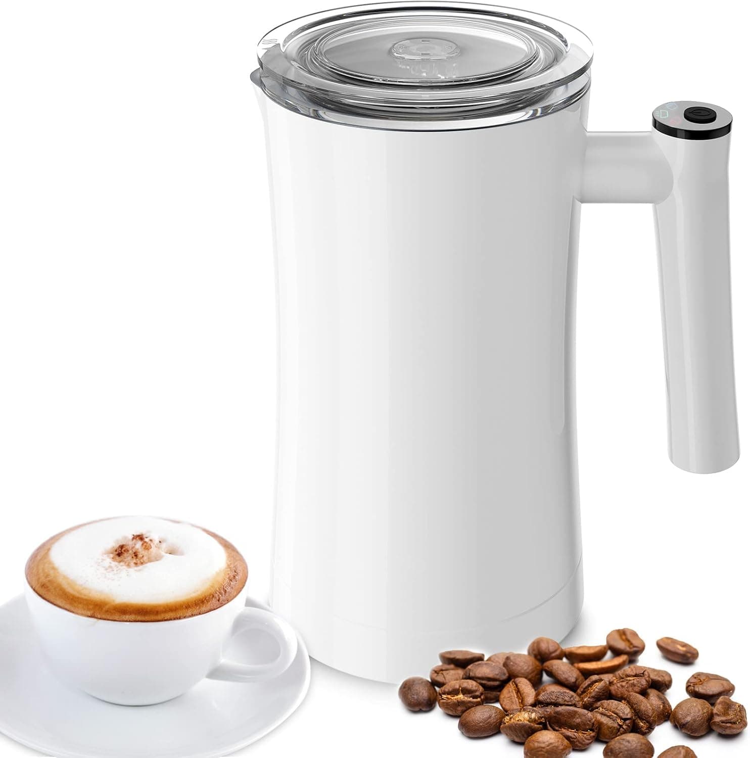 Fityou Electric Milk Frother and Foamer, 3 in 1 Automatic Milk Heater 400W Automatic Milk Foam Coffee Maker Steamer with Hot & Cold Milk Functionality for Latte Hot Chocolates Cappuccino