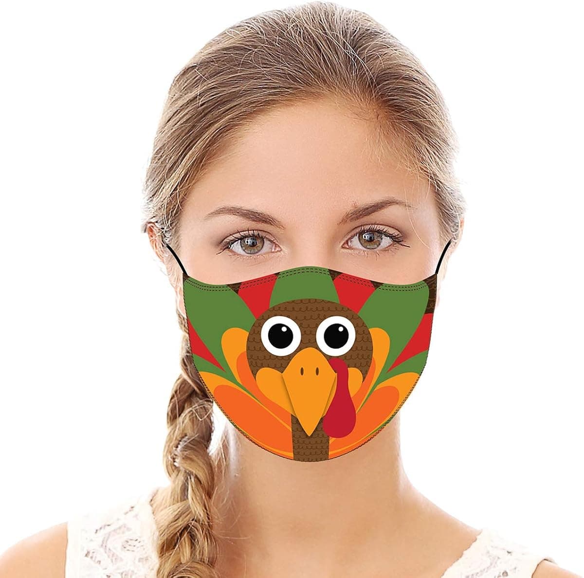 Briarwood Lane Turkey Reusable Cloth Thanksgiving Face Mask