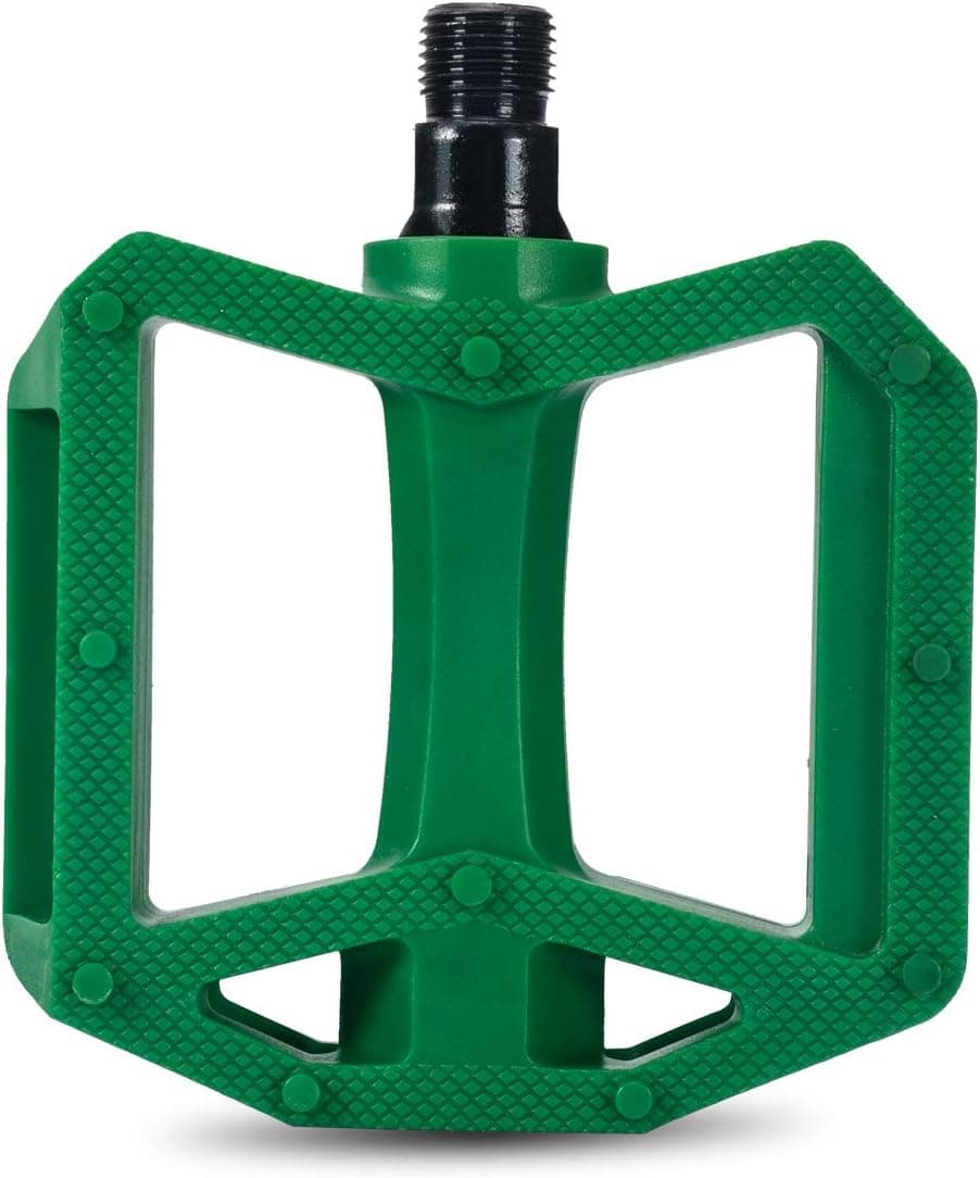 Hiland Plastic Bicycle Pedals for City Commuter Bike 9/16,1/2 Inch Spindle Orange