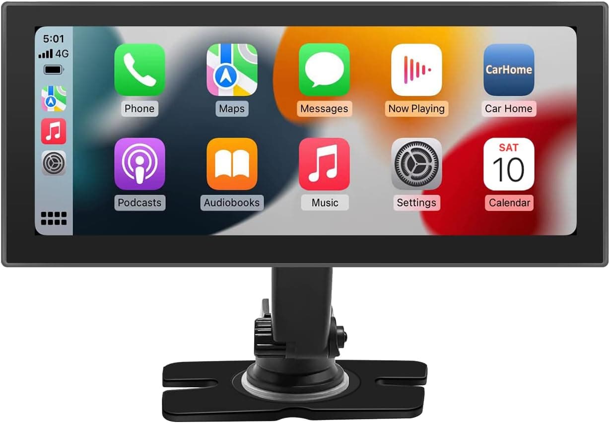 NINETOM Wireless Apple Carplay & Android Auto, Portable 8.8 inch Touch Screen, Carplay Screen Stereo Radio with Backup Camera, Support Mirror Link, Bluetooth 5.0, Siri, GPS, FM, Music, for All Cars