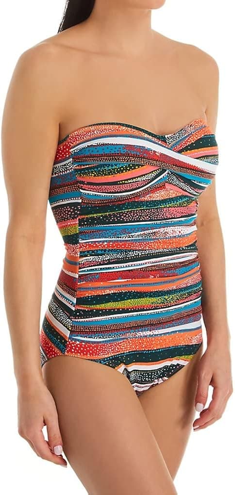 Anne Cole Women's Standard Twist Front Shirred One Piece Swimsuit