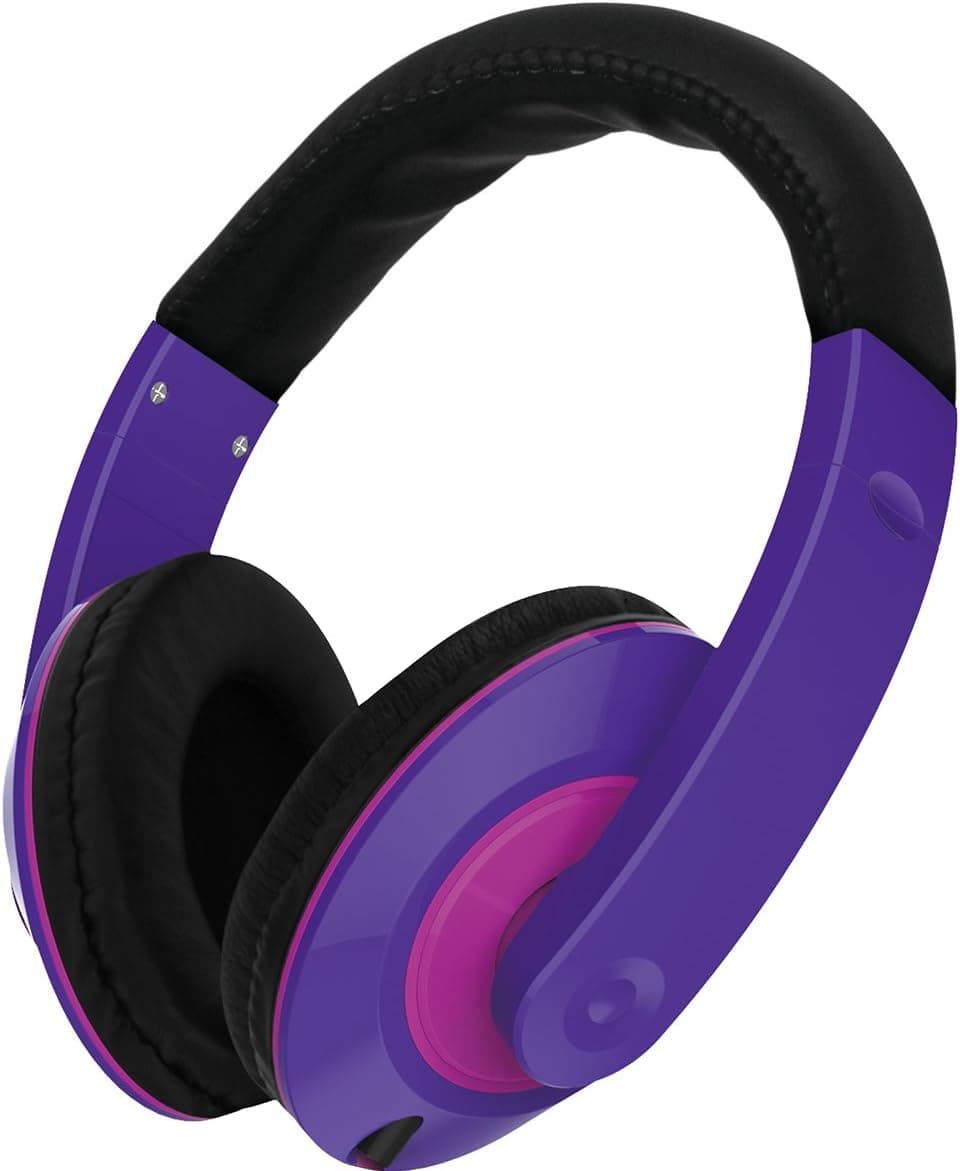 VIBE SOUND VS-867-PRP Color Curve Stereo Headphones - Purple