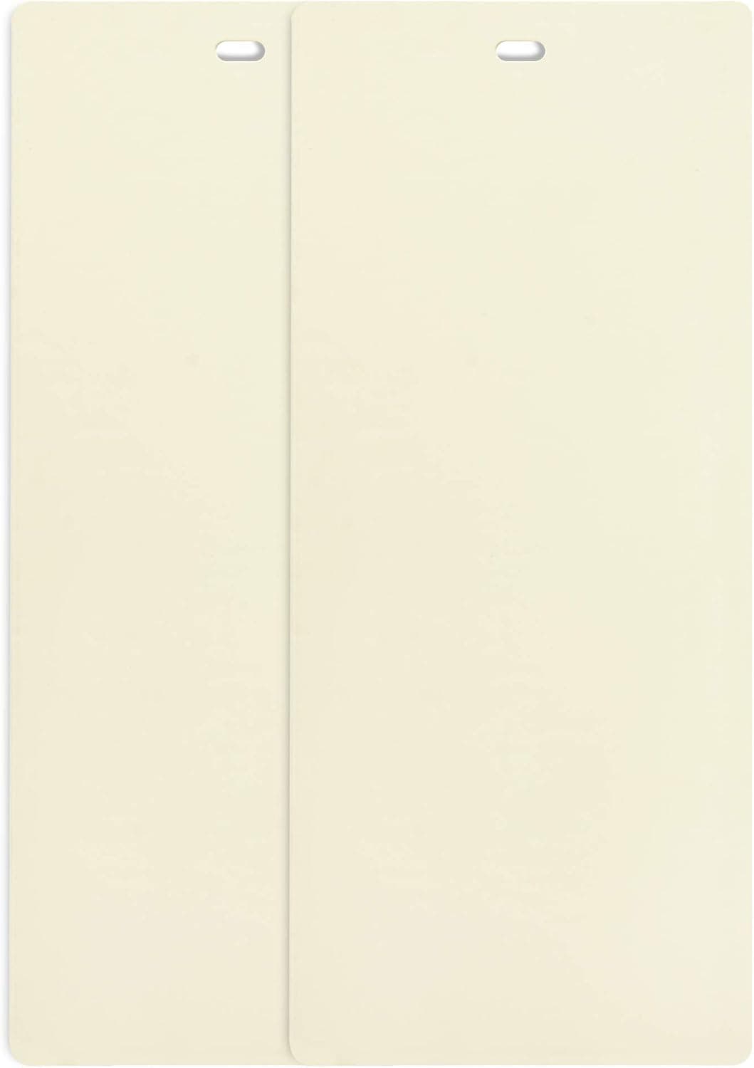 DALIX PVC Vertical Blind Replacement Slats Curved Smooth Ivory 64.5 Length 2 Pack