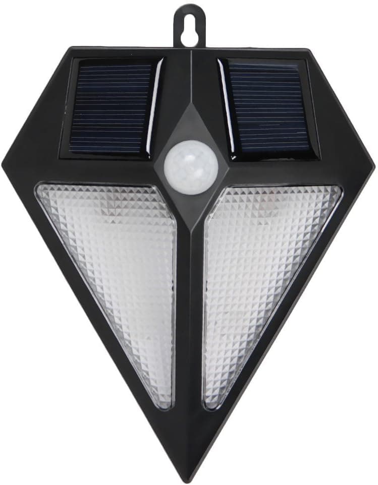 Solario Bright Solar Power Outdoor LED Light - Motion Sensor Activated Outside Wall Security LED Light - No Tools Required, Peel & Stick - Weatherproof - For Entrance, Deck, Porch, Patio, Driveway (2)