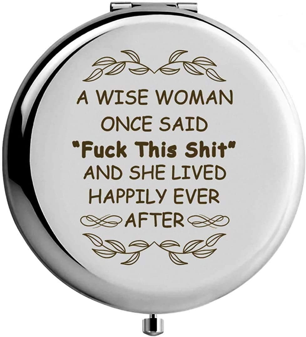 WIEZO-USA Once Said Explicit and She Lived Happily Ever After -Mirror Birthday Gifts for Women Friends,Gifts for her -