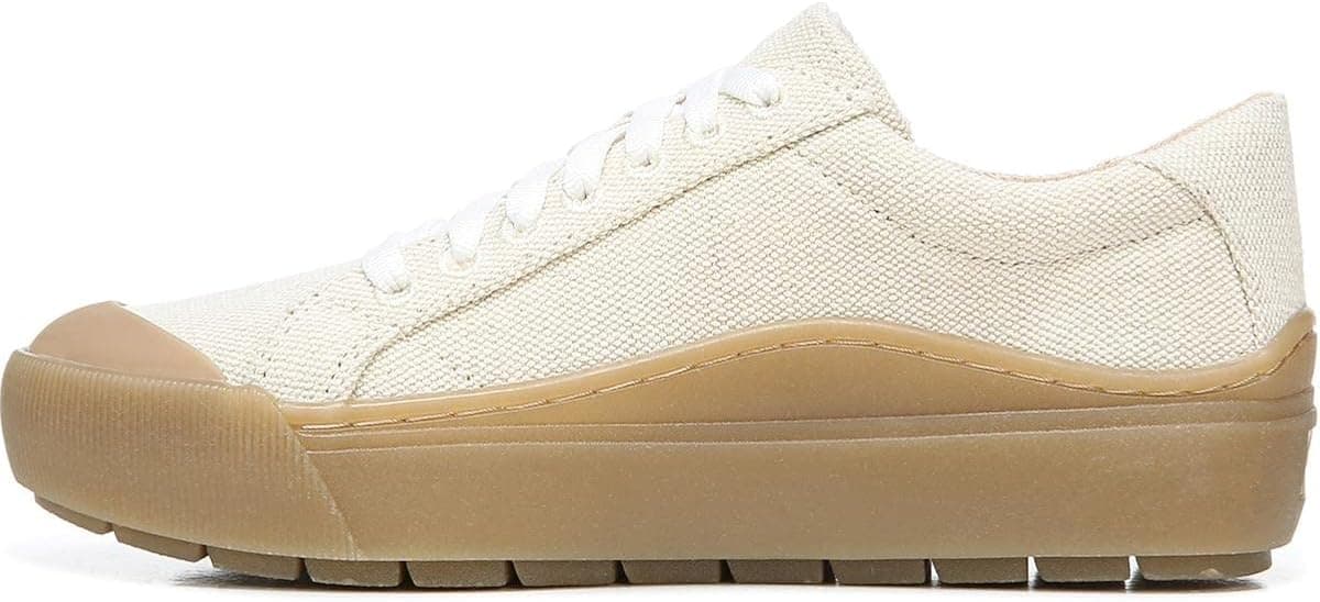 Dr. Scholl's Shoes Women's Time Off Sneaker, Cloud Cream Canvas, 7.5