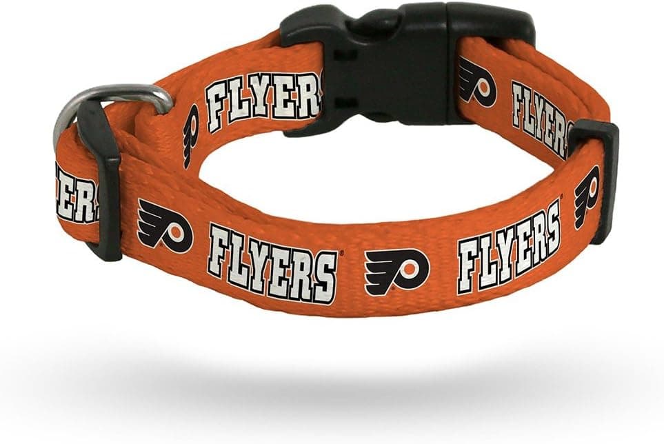 Rico Industries Philadelphia Flyers NHL Team Color Polyester Pet Collar (S-L)