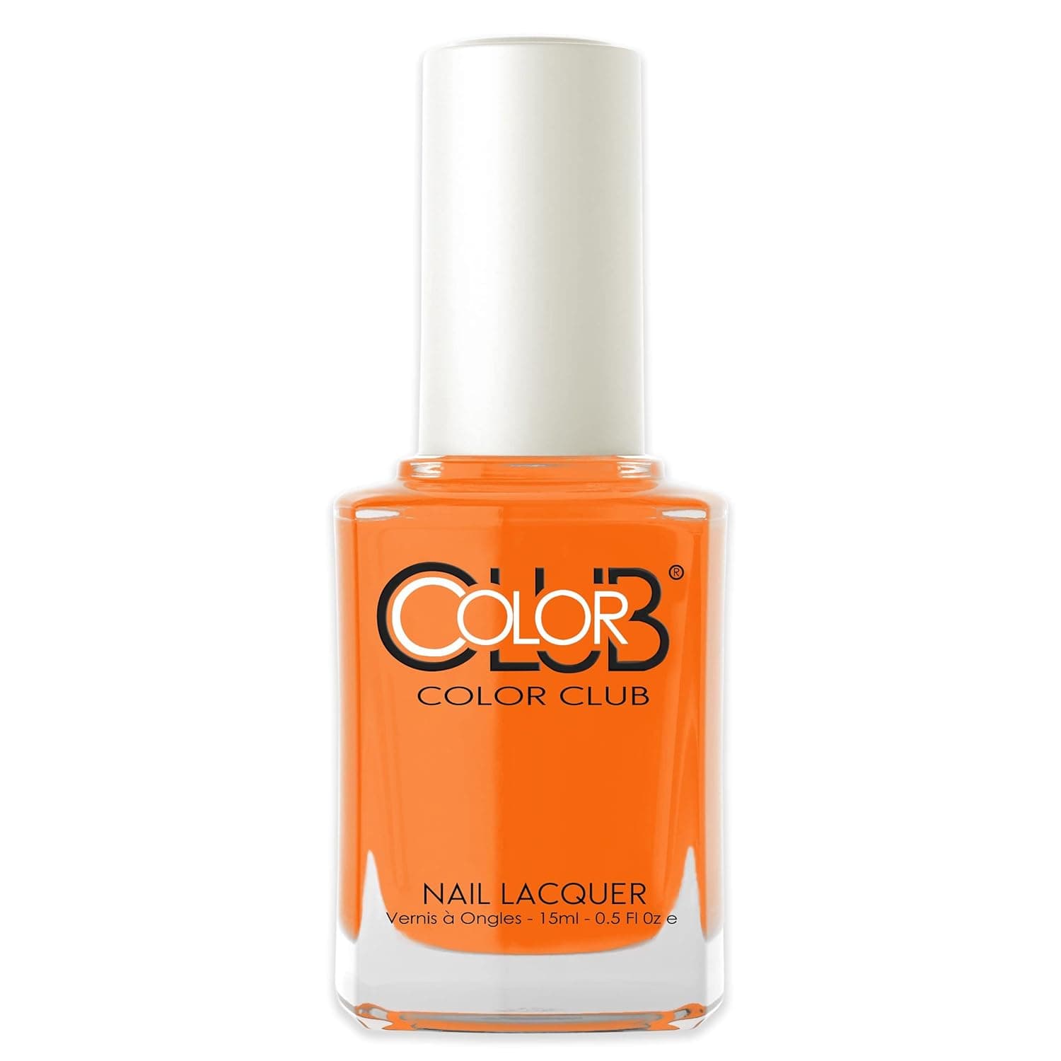 Color Club Nail Lacquer Tropical State of Mind, Meet Me in Paradise Collection, Neon Orange Color .5 fl oz (15 mL)