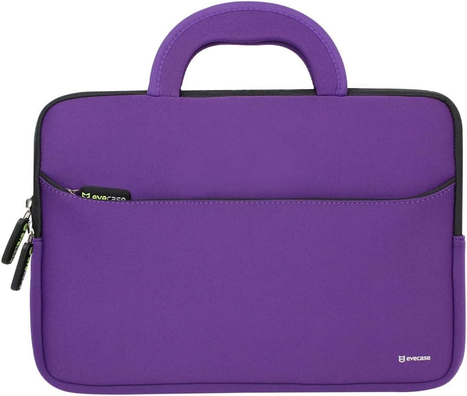 Evecase Tablet Sleeve Case for RCA Cambio W116 V2 / 11 Maven Pro 11.6", Slim Briefcase w/Handle & Accessory Pocket/Ultra Portable Travel Carrying Neoprene Case Pouch Sleeve - Purple
