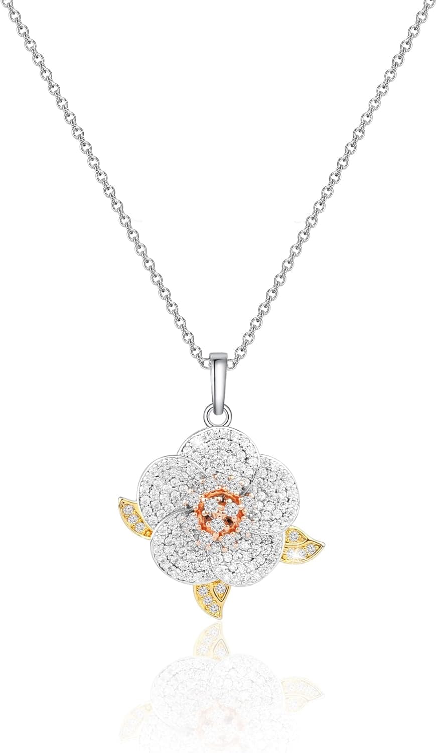 Konikit Fashion Water Drop Necklace Pendant Jewelry Zircon Necklace Clavicle Chain Simple Temperament Jewelry Birthday Gift