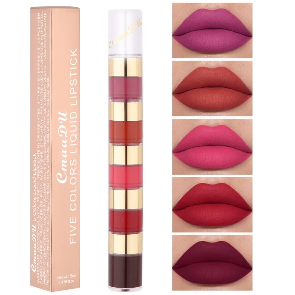 FAEYLI Matte liquid lip gloss, matte liquid durable and fadeless waterproof lip gloss (01)