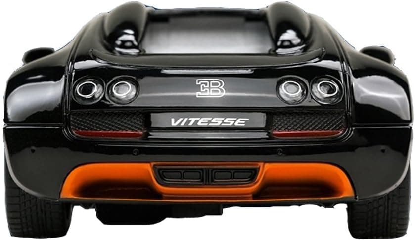 Mallya 1:24 R/C Remote Control Bugatti Veyron Diecast Model Collection Kit(Black/Orange)