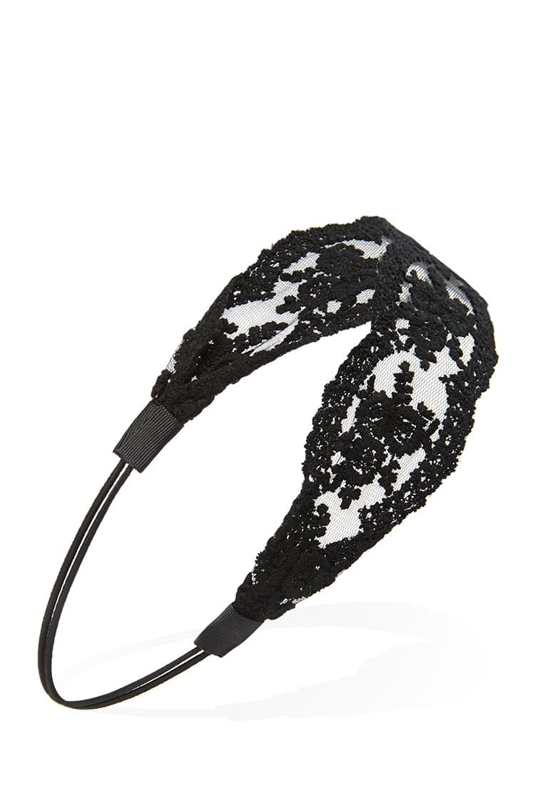 Meadow Crocheted Lace Headwrap BUY Black, GET White Free