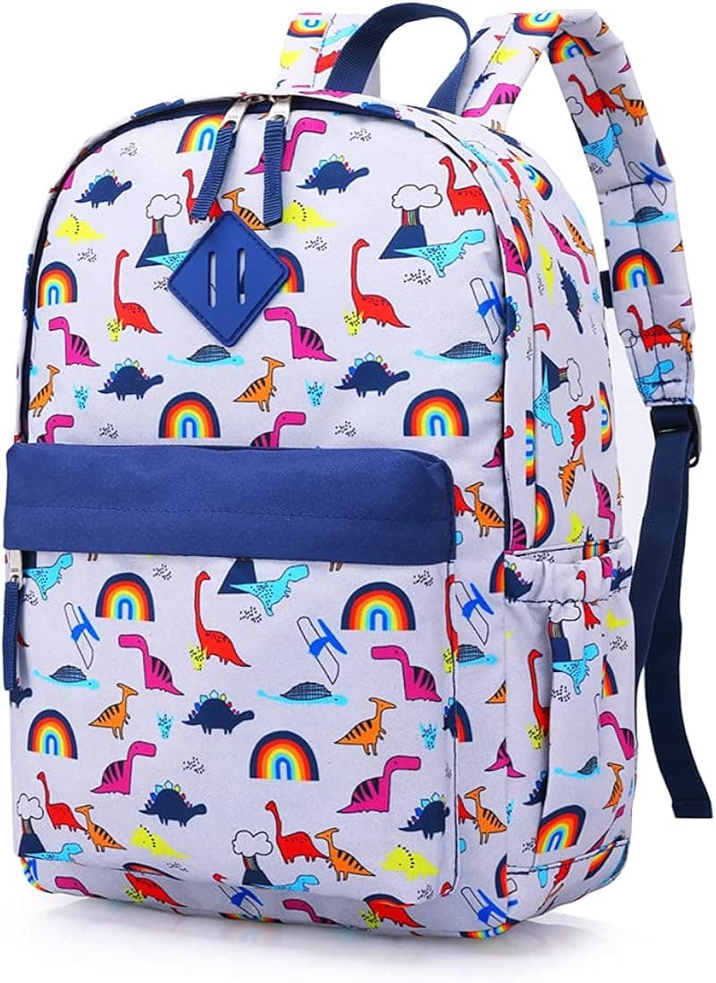KK CRAFTS Preschool Backpack Kindergarten Little Kid Toddler School Backpacks for Boys and Girls with Chest Strap, Cute Dinosaur
