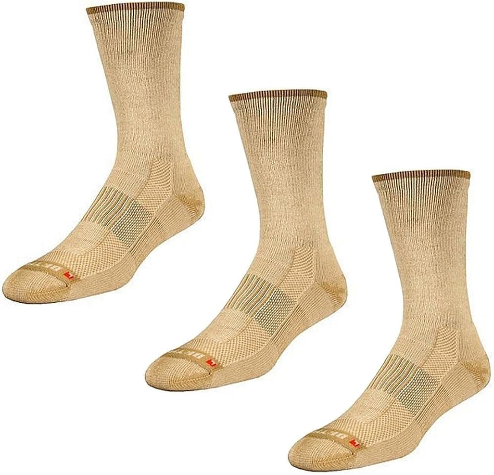 Drymax Socks Lite Hiking Crew - Tan W10-12, M8.5-10.5 - 3 Pack