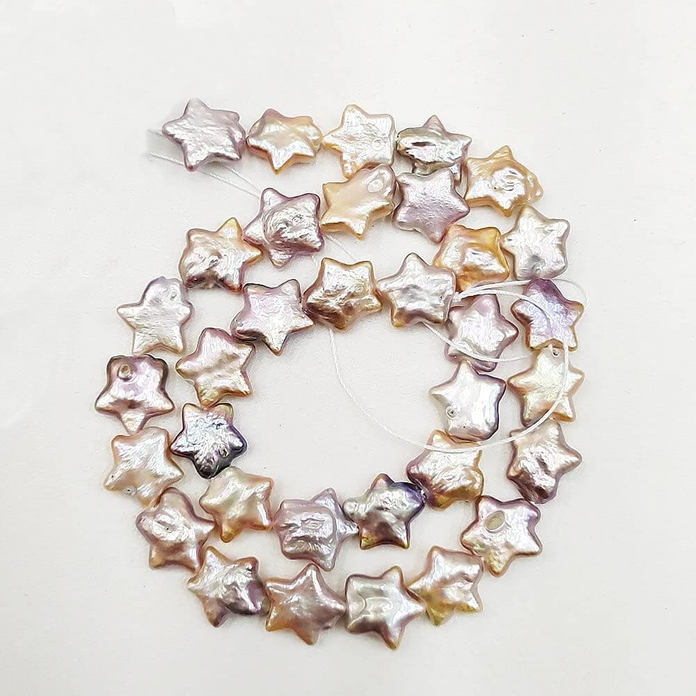 BD-27313 DIY Beads Natural Freshwater Baroque Pearls Beaded Star Pentagram Loose Beads for Charms Jewelry Making DIY Bracelet Necklace Accessories - ( Type: Pentagram-1pcs )