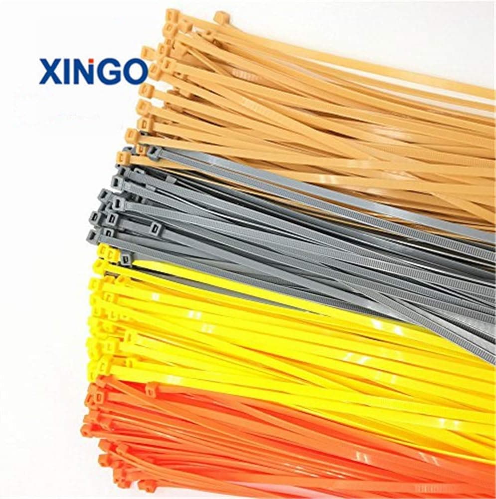 Xingo 12 Inch Heavy Duty Self Locking Colored Nylon Cable Zip Ties 100 Pack 9 colors (Golden Silver Orange Yellow Red Blue Green Pink Purple)(Pink)