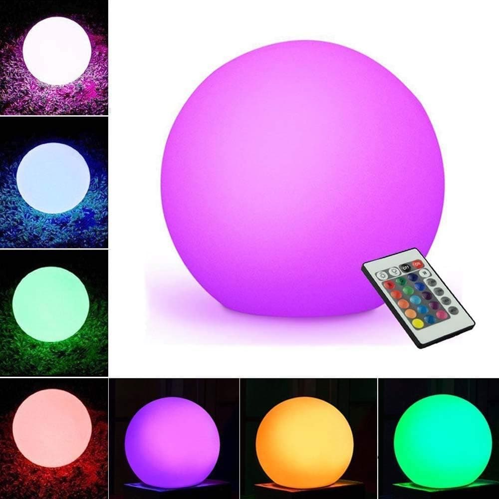 6 Inch LED Luminous Light Globe Rechargeable Multi-Color Round Lamp Ball shape with Remote Control Suitable for Valentine's Day, Party, Wedding, Gardens Decoration