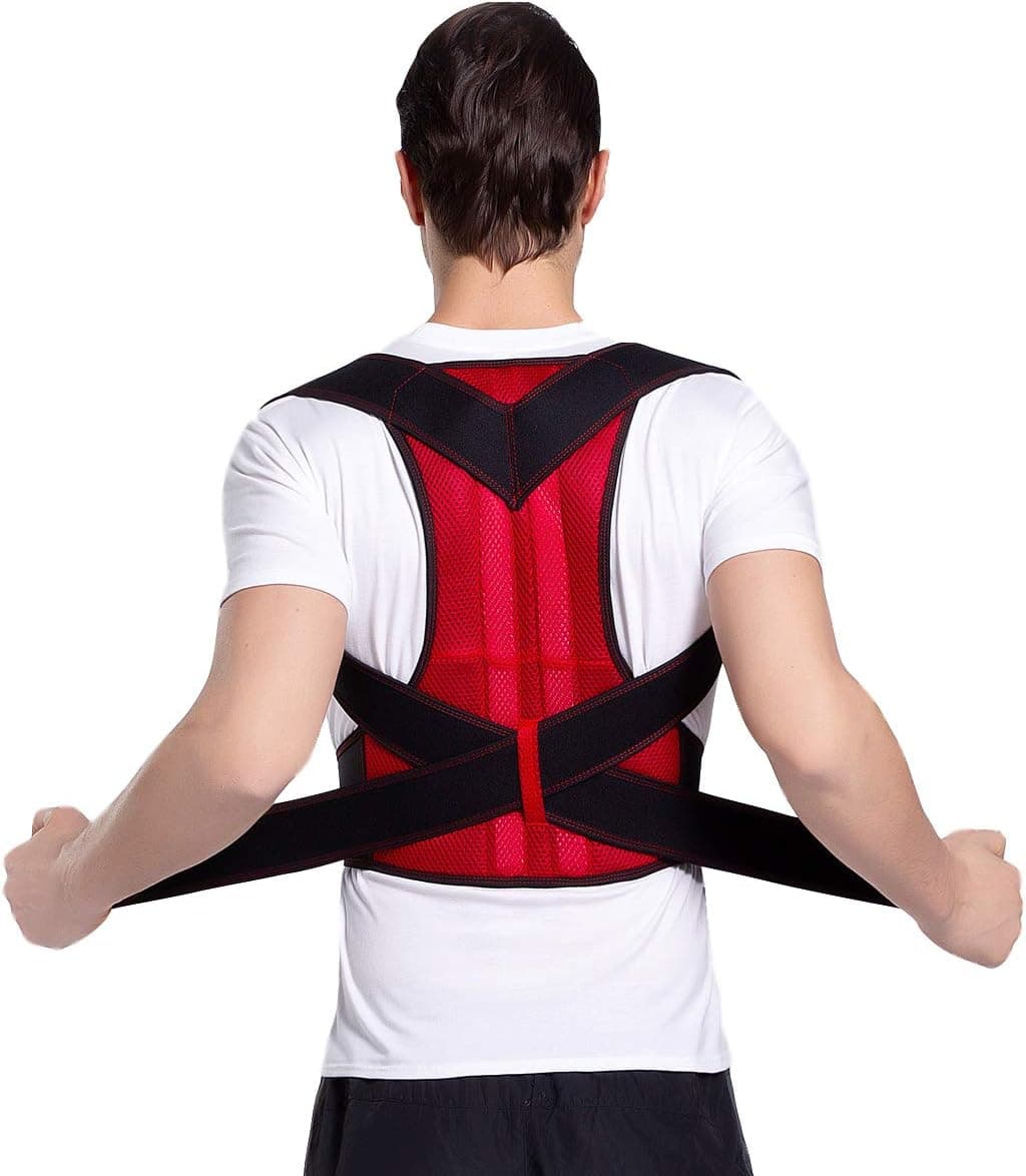 Mlida Multifunction Posture Corrector Back Brace,Comfortable posture corrector for men and women, Adjustable Back Straightener Improves Posture and Provides Upper & Lower Back Support