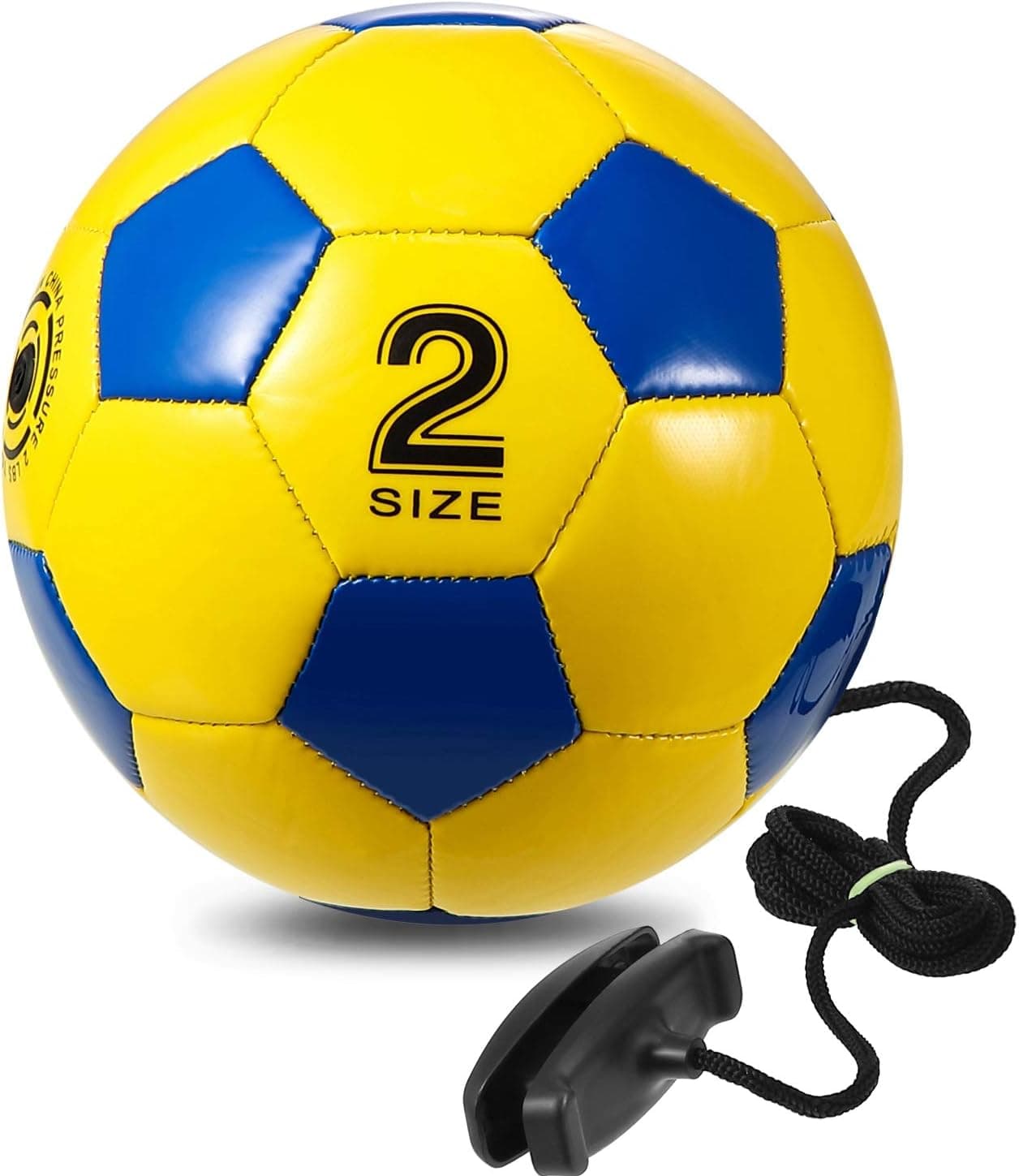 Solo Soccer Trainer, Smart Training Soccer Ball with Cord for Juggling, Foot Control, Kicking Practice, Portable Adjustable Tethered Ball for Backyard Outdoor Soccer Game