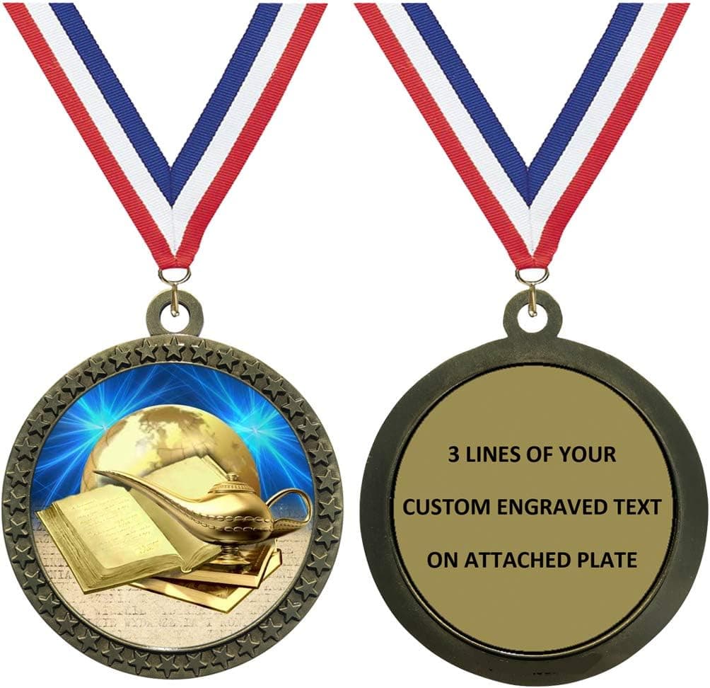 1 to 50 Packs Scholastic Gold Medals Trophy Award with Free Custom Engraving D03-D40