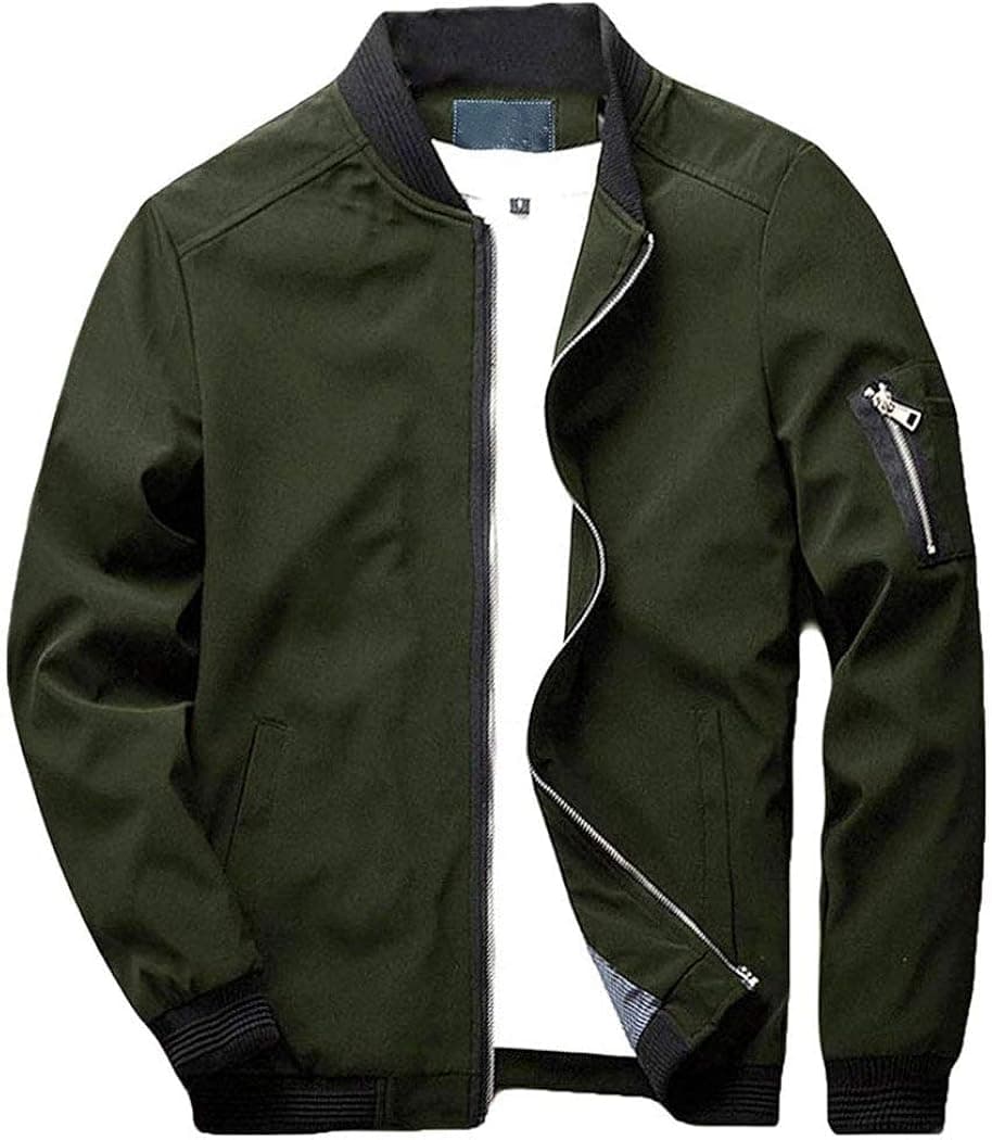 Banana Bucket Men's Jacket Slim Fit Lightweight Softshell Flight Bomber Jacket Coat…