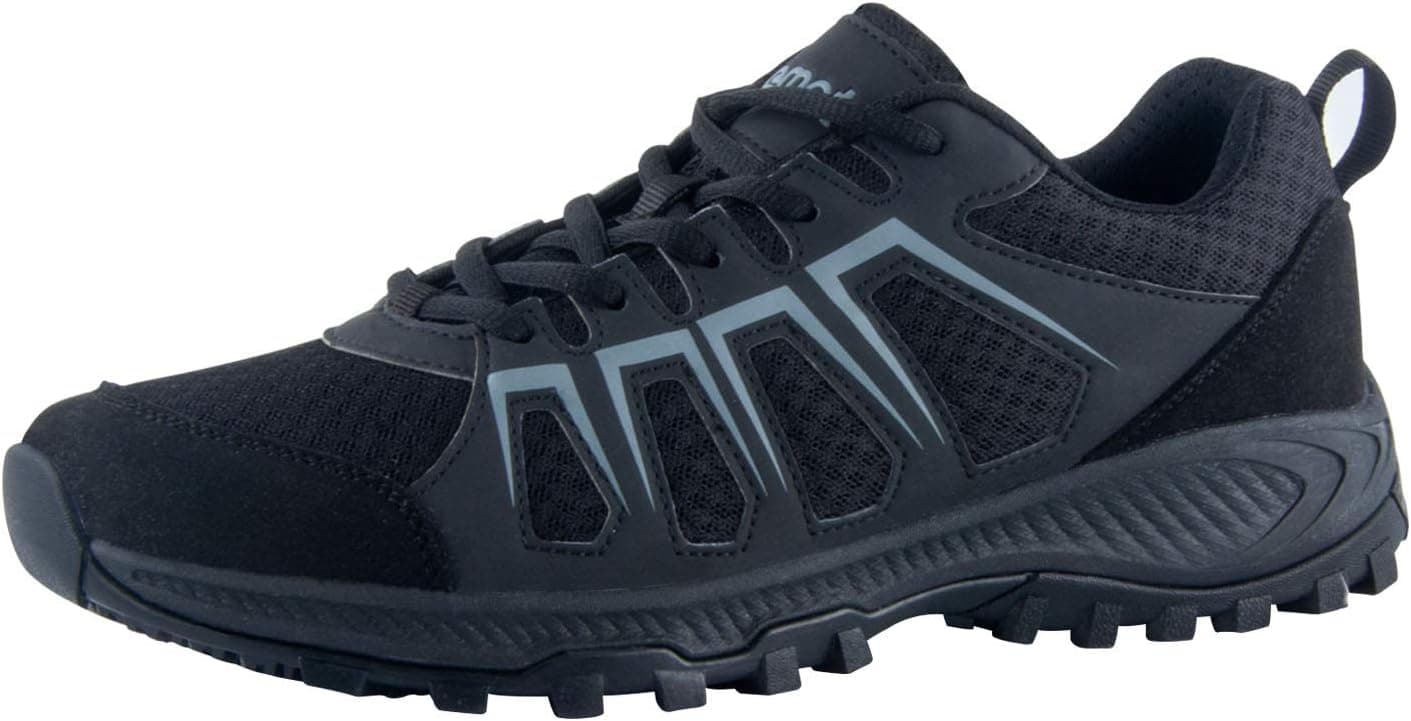 riemot Womens Hiking Shoes Non Slip Trail Running Sneakers Indoor Outdoor Sport Fitness Walking Shoe Black 7